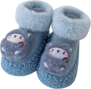 Baby Shoes Infant Socks Shoes Kids Toddler Cute Animal Fuzzy Bunny First Walking Slipper Sneakers Winter Warm Shoes