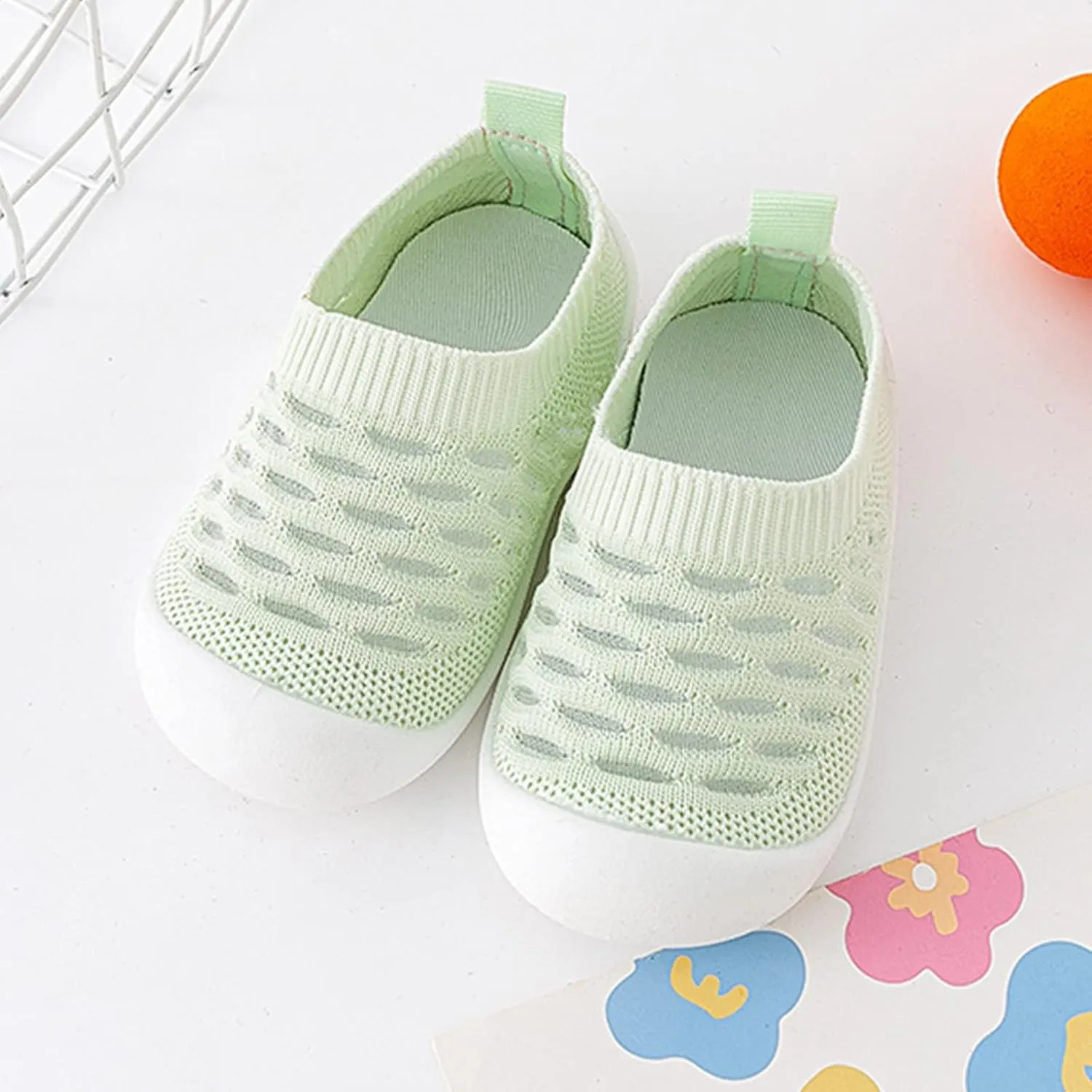 Baby Sneakers Girls Boys Lightweight Mesh Socks Shoes First Walking Shoes Toddler Soft Sole Non Slip Shoes