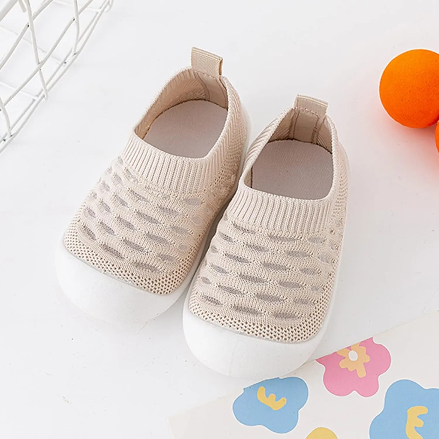 Baby Sneakers Girls Boys Lightweight Mesh Socks Shoes First Walking Shoes Toddler Soft Sole Non Slip Shoes