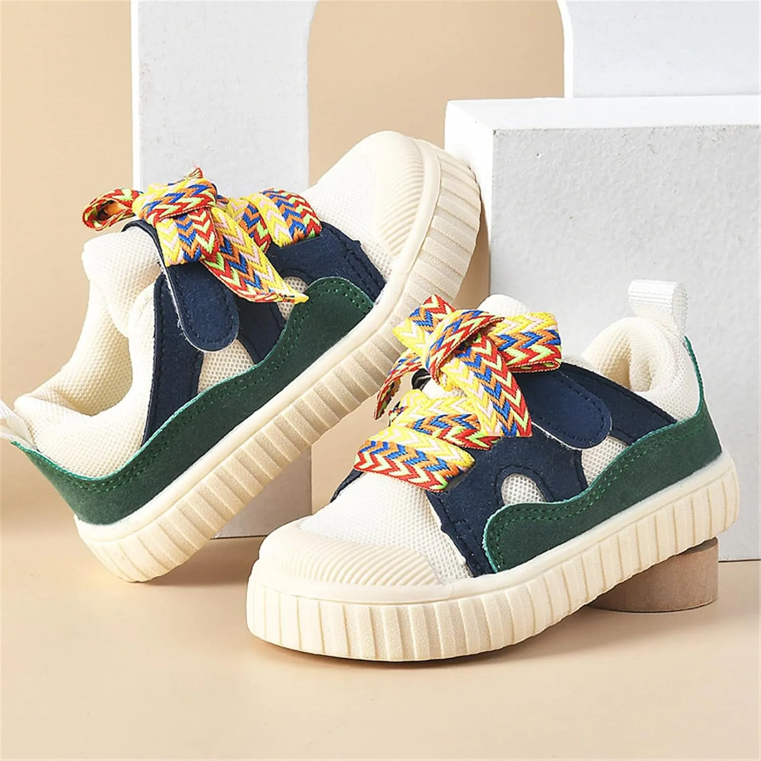Baby Sneakers with Bow Toddler Baby Girls Slip on Platform Sneaker Walking Shoes Fashion Low-Top Tennis Shoes