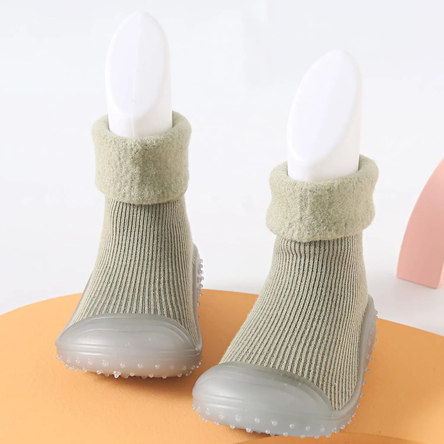 Baby Socks Shoes Soft Soles Spring And Winter Walking Early Education Baby Snow Shoes Socks Solid Baby Girl Booties