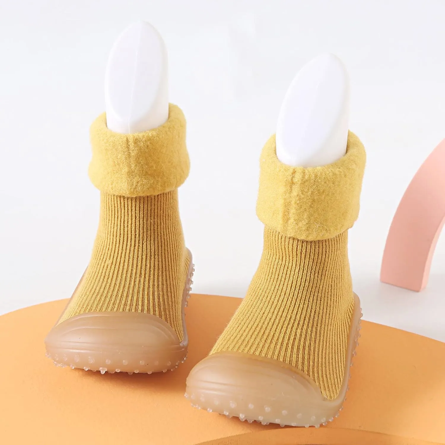 Baby Socks Shoes Soft Soles Spring And Winter Walking Early Education Baby Snow Shoes Socks Solid Toddler Girl Slippers