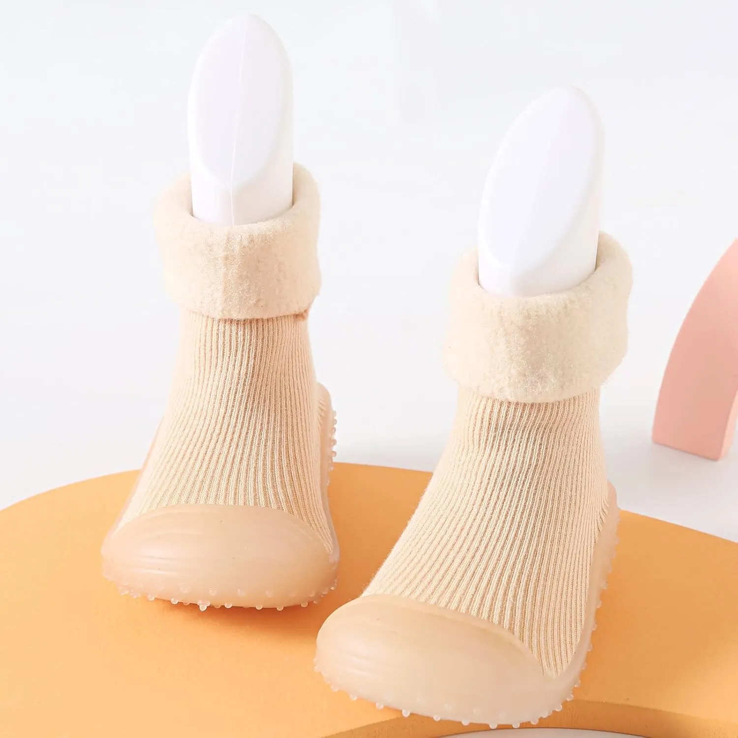 Baby Socks Shoes Soft Soles Spring And Winter Walking Early Education Baby Snow Shoes Socks Solid Toddler Girl Slippers
