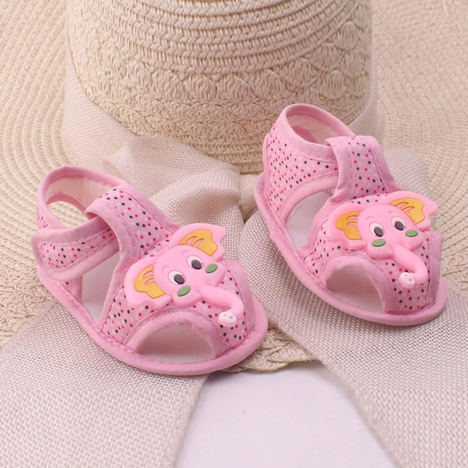 Baby Soft Sole Shoes Infant Cartoon Elephant Cute Sandals Breathable Comfy Baby Boy Girl Shoes for 0-12 Months