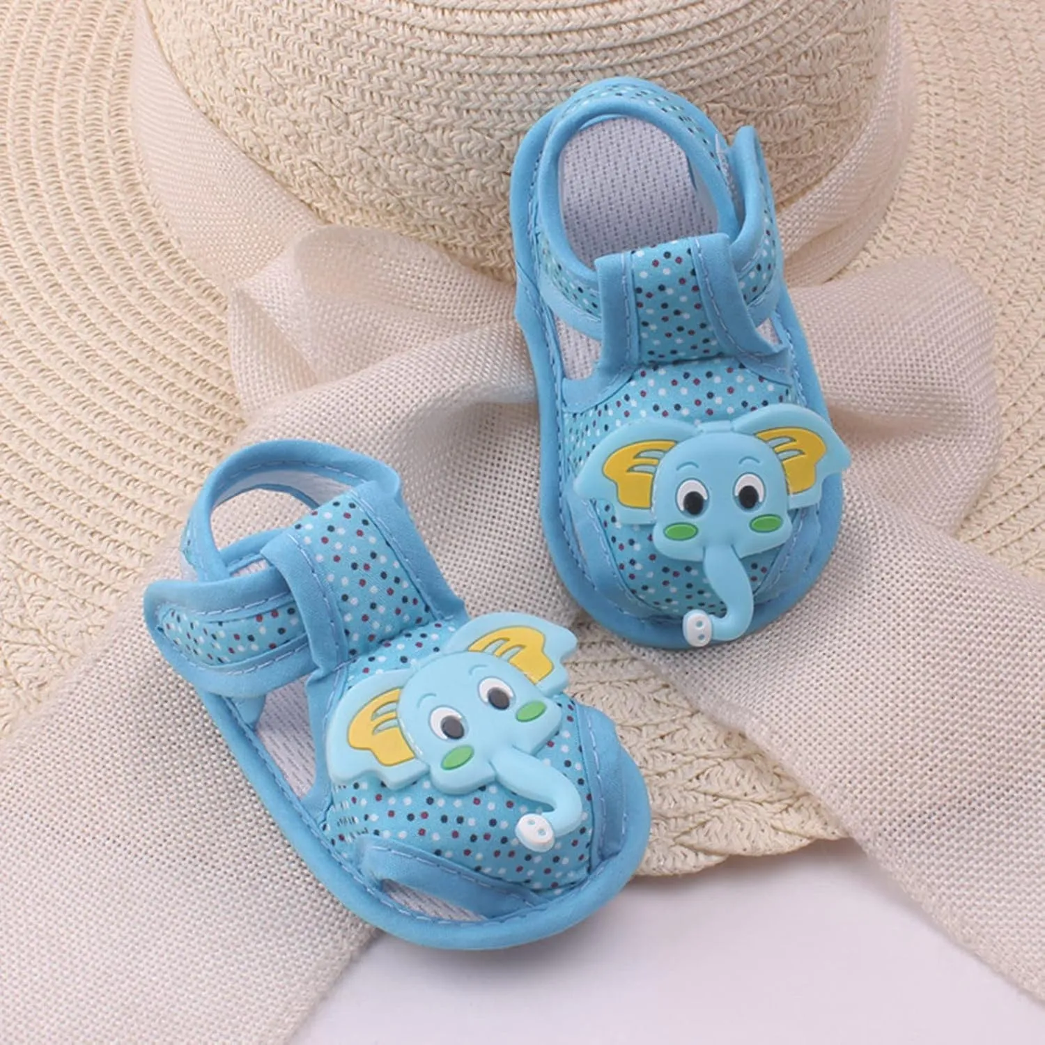 Baby Soft Sole Shoes Infant Cartoon Elephant Cute Sandals Breathable Comfy Baby Boy Girl Shoes for 0-12 Months