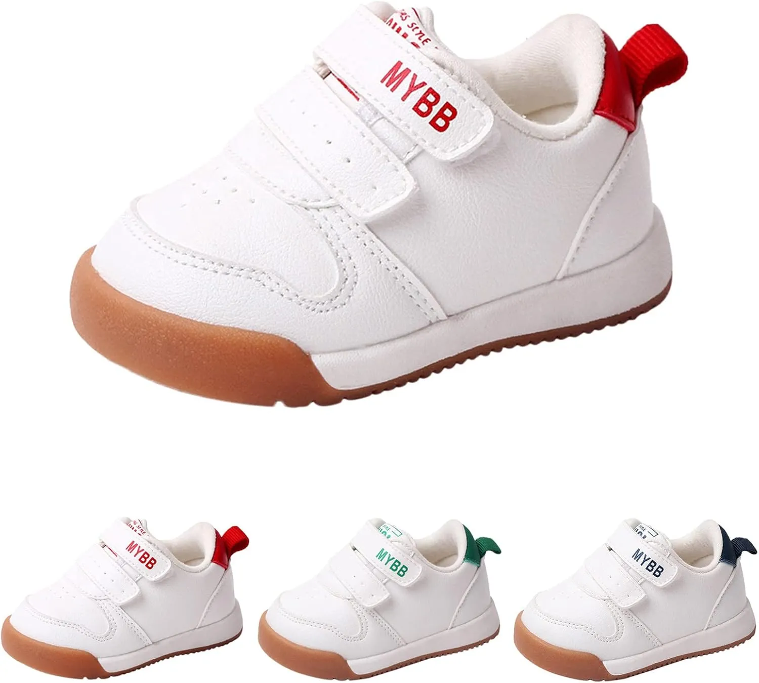 Baby Tennis Athletic Unisex Sneakers Infant Low Top Ankle Pu Leather Soft Rubber Sole Crib First Waler Shoes