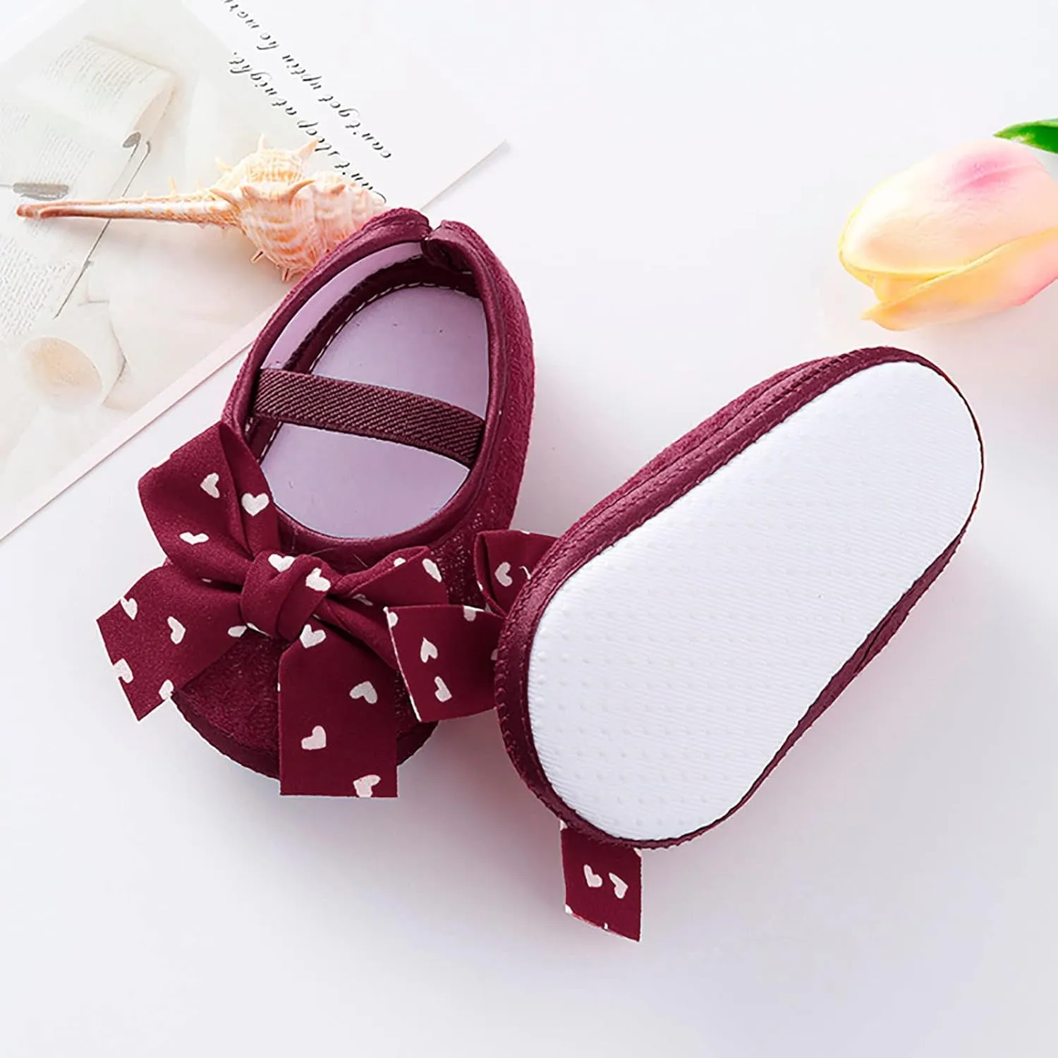 Baby Toddler Infant Girls Princess Sandals Soft Sole Bowknot First Walkers Crib Shoes Party Wedding (Red, 6 Toddler)
