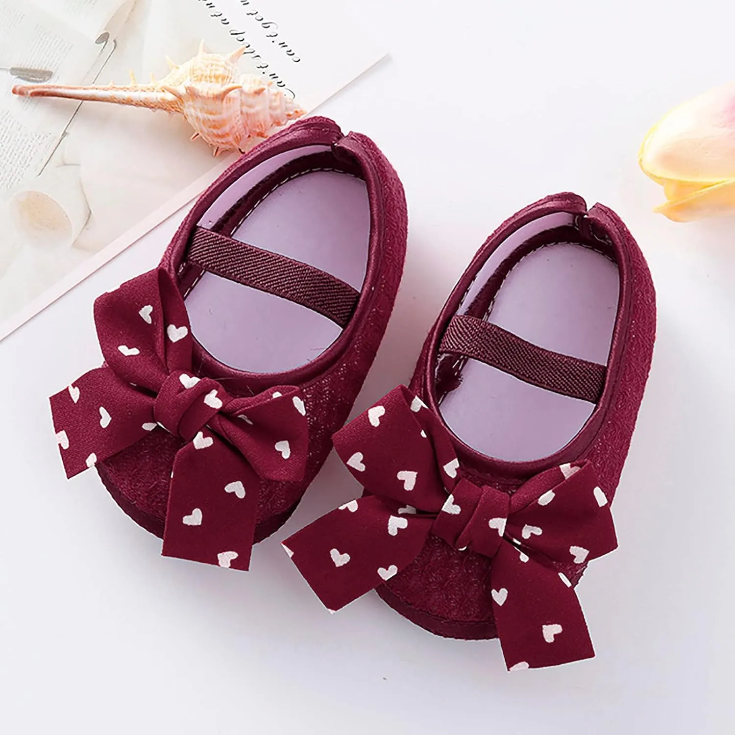 Baby Toddler Infant Girls Princess Sandals Soft Sole Bowknot First Walkers Crib Shoes Party Wedding (Red, 6 Toddler)