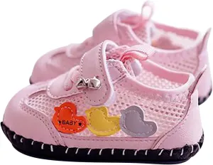 Baby Toddler Sandals Infant Girls Boys Shoes Mesh Outdoor First Walkers Soft Sole Flat Shoes Summer (Pink, 5.5 Infant)