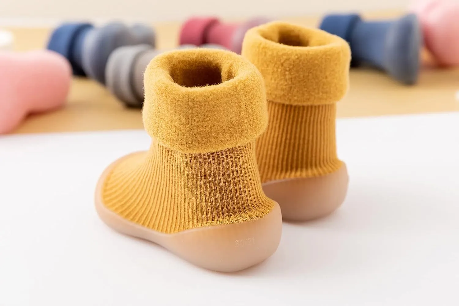 Baby Toddler Sock Shoes Infant Knit Soft Rubber Sole Shoes Walking Shoes Anti-Slip for Kids Baby Girls Boys