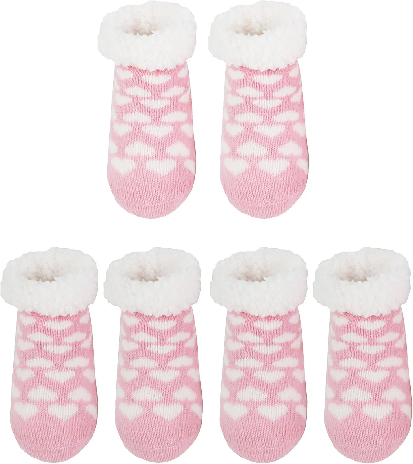 BambooMN Infants Toddler Soft Warm Plush Cozy Fuzzy Cartoon Animal Slippers Booties Socks Shoes
