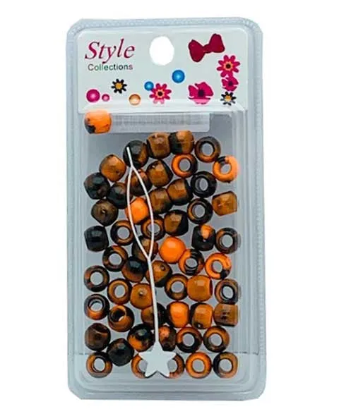 Beauty Collection Style Collection Pattern Beads BD012 Black And Orange