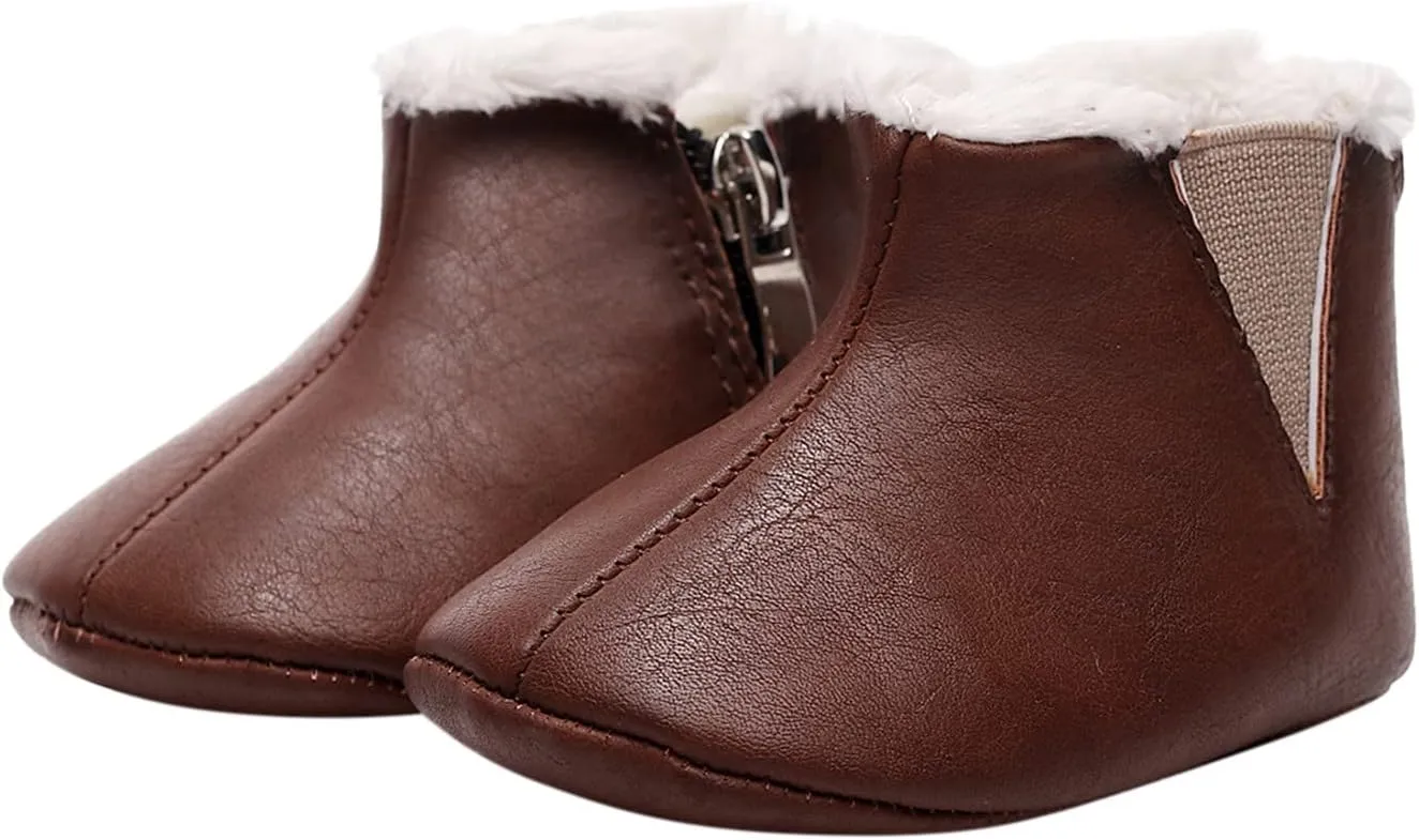 Boots Baby Oil Cotton Warm Soft Infant Girls Plush Snow Bowknot Boots Baby First Walkers Shoes Baby Shoes Soft Sole Boots Baby Boy