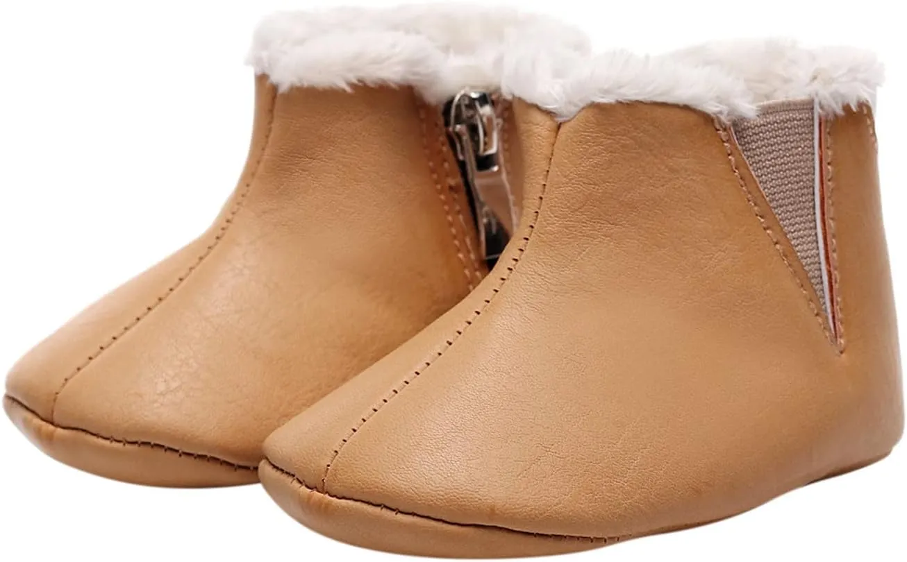 Boots Baby Oil Cotton Warm Soft Infant Girls Plush Snow Bowknot Boots Baby First Walkers Shoes Baby Shoes Soft Sole Boots Baby Boy