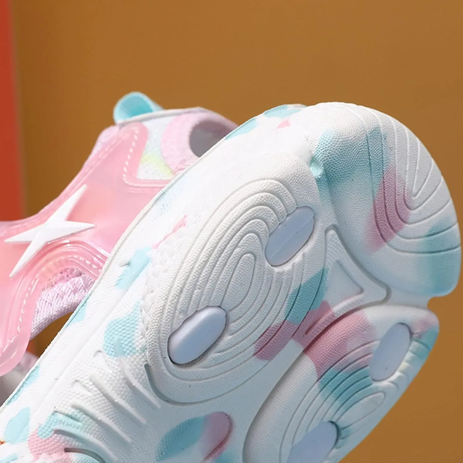 Boys' and Girls' Summer Outdoor Beach Sports Closed Toe Sandals Soft and Bouncy Sole Non Baby Sock Shoes Rubber Sole (Pink, 32)