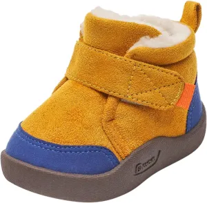 Boys Outdoor Boots Baby Shoes Toddler Boots Soft Bottom Toddler Shoes Plus Velvet Thick Non Slip Boys Girls Cute Shoes