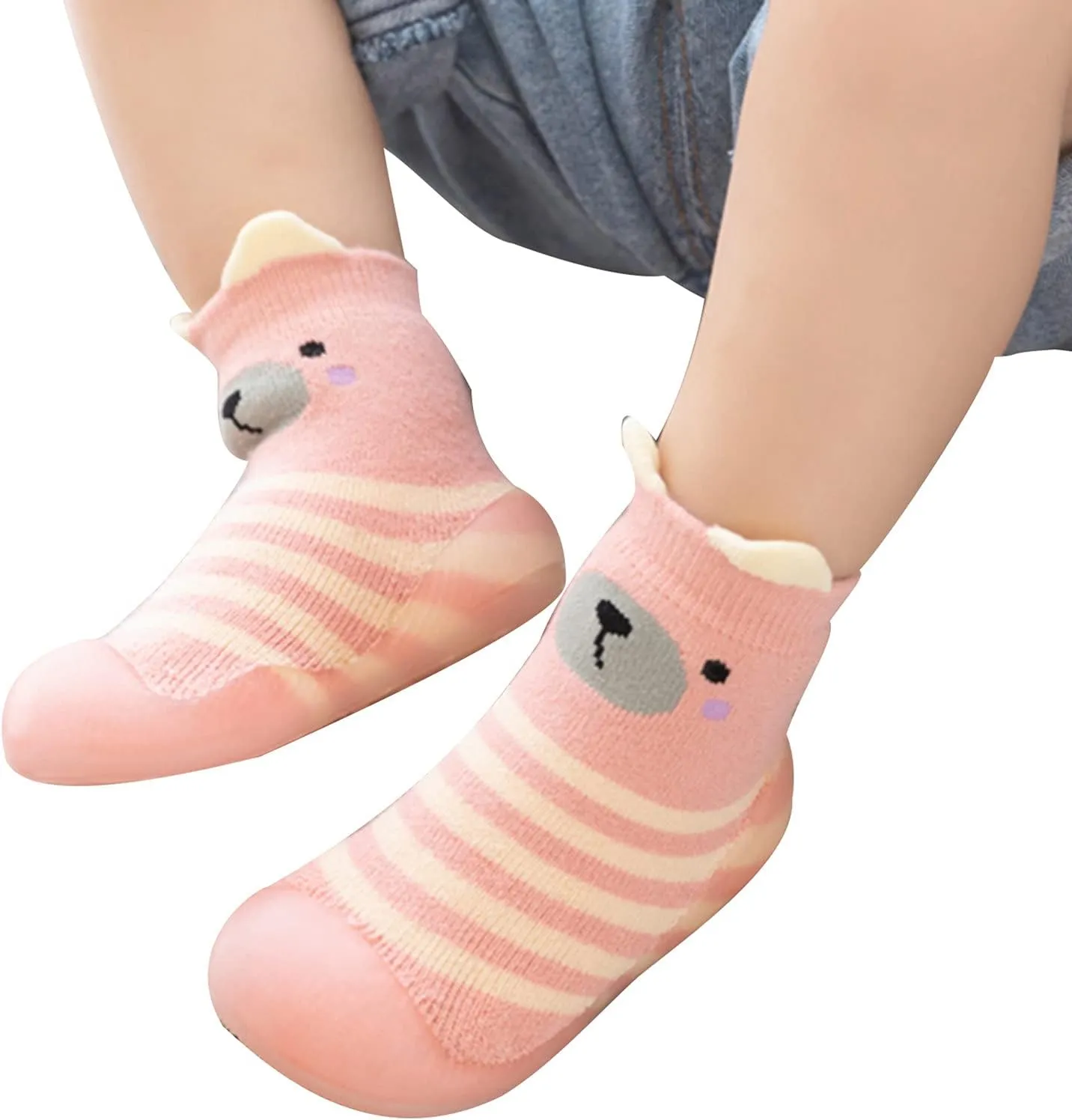 Boys Slippers Size 6 Big Boys Kids Toddler Baby Boys Girls Solid Warm Knit Soft Sole Rubber Shoe Toddler Home Slippers