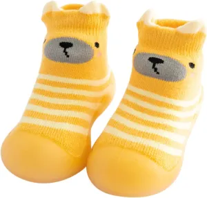 Boys Slippers Size 6 Big Boys Kids Toddler Baby Boys Girls Solid Warm Knit Soft Sole Rubber Shoe Toddler Home Slippers