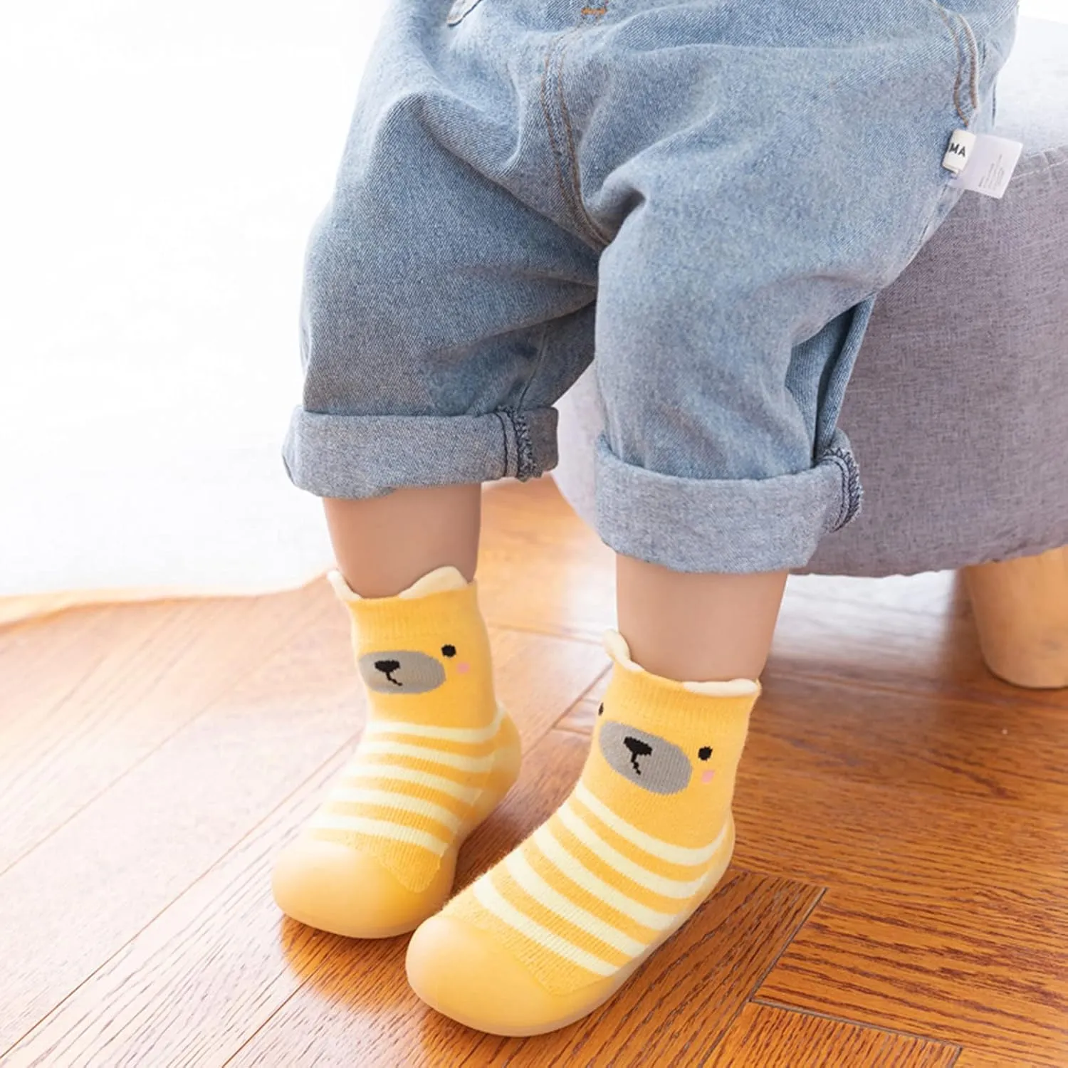 Boys Slippers Size 6 Big Boys Kids Toddler Baby Boys Girls Solid Warm Knit Soft Sole Rubber Shoe Toddler Home Slippers