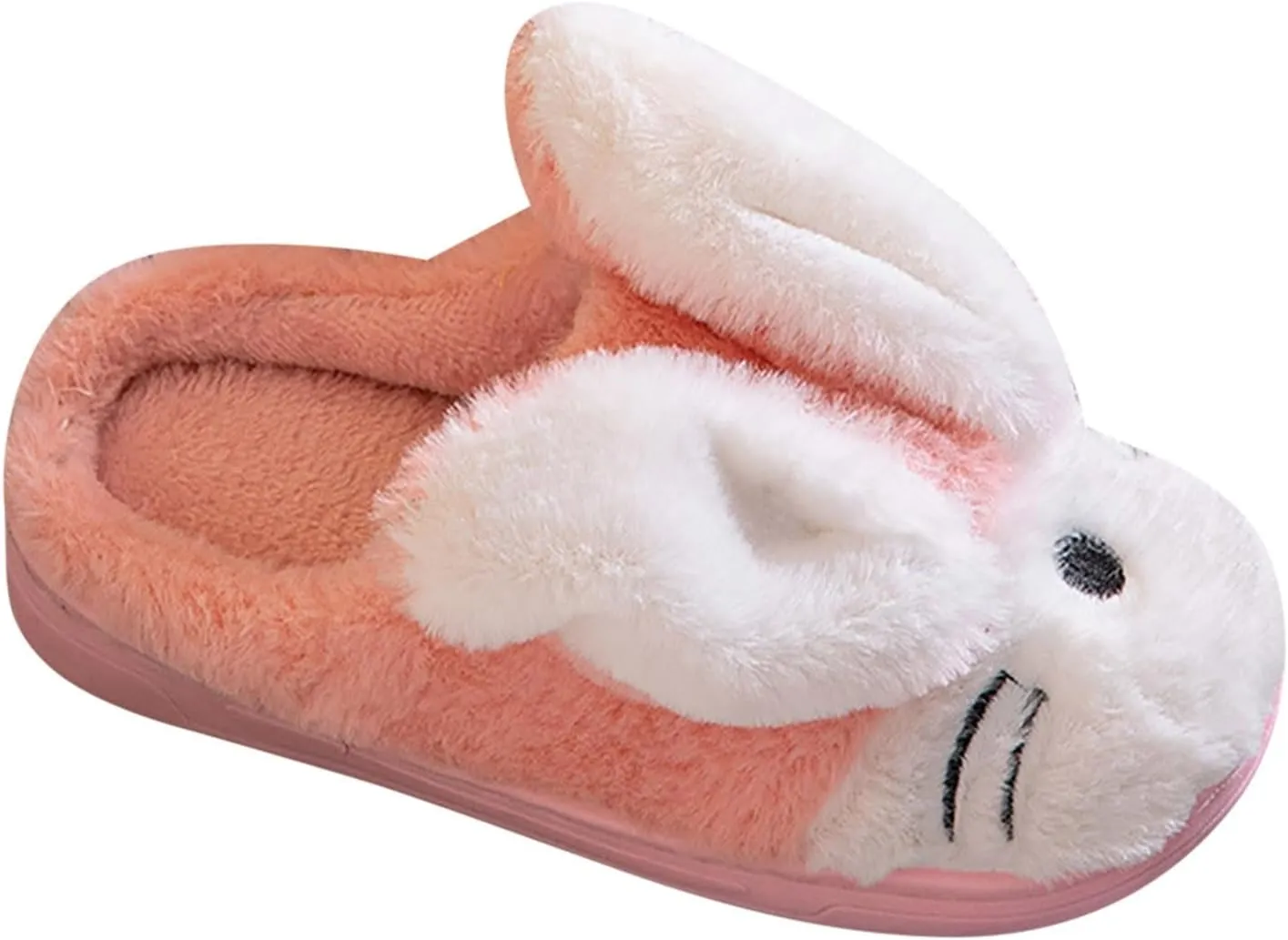 Bunny Slippers for Kids Fuzzy Indoor Outdoor Bedroom House Flat Shoes Baby Girls Boys Winter Plush Furry House Shoes