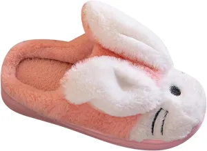 Bunny Slippers for Kids Fuzzy Indoor Outdoor Bedroom House Flat Shoes Baby Girls Boys Winter Plush Furry House Shoes