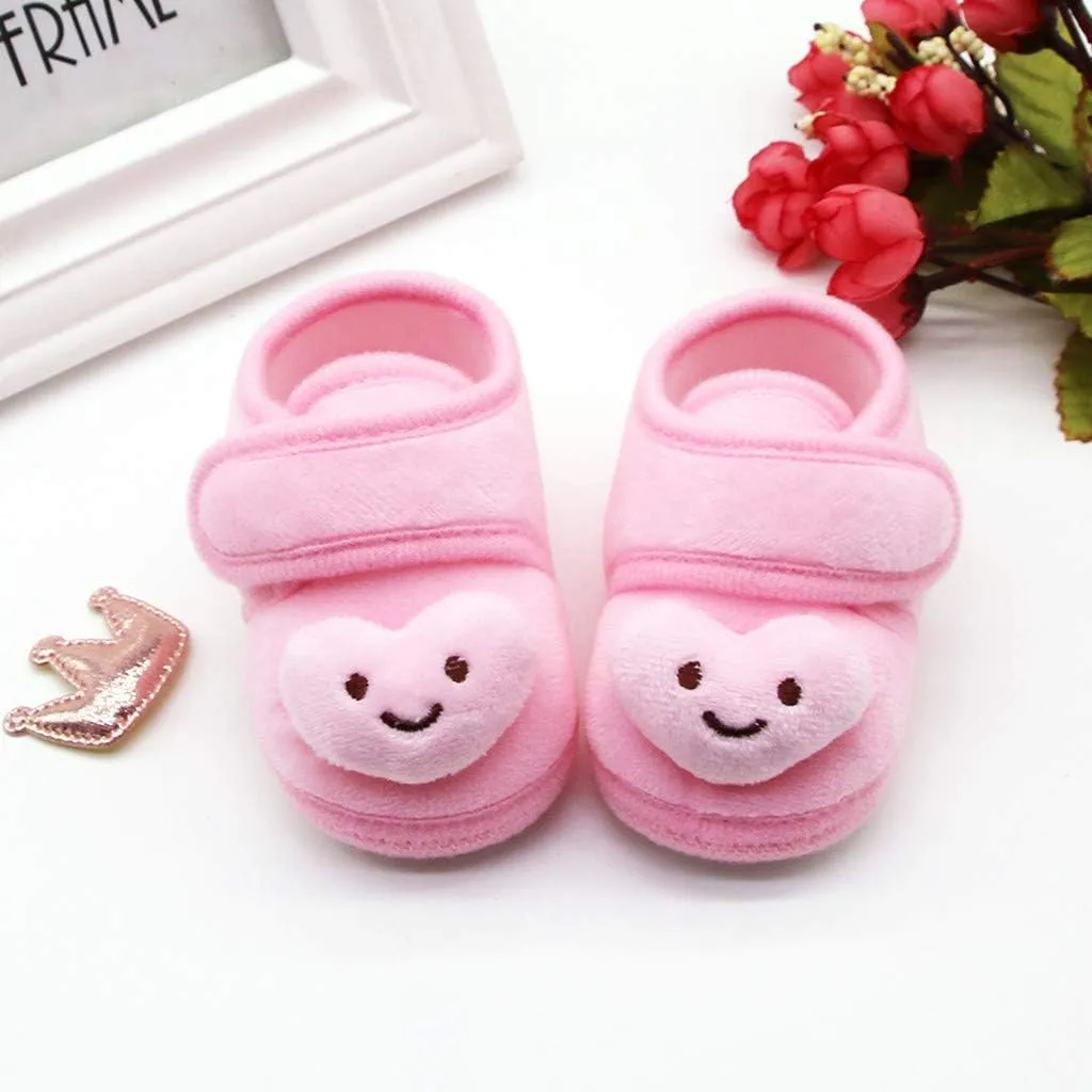 Casual Walking Shoes for Kids Tennis Shoes Little Boys Winter Plush Girls Cloud Infant Soft Warm Sole Shoes