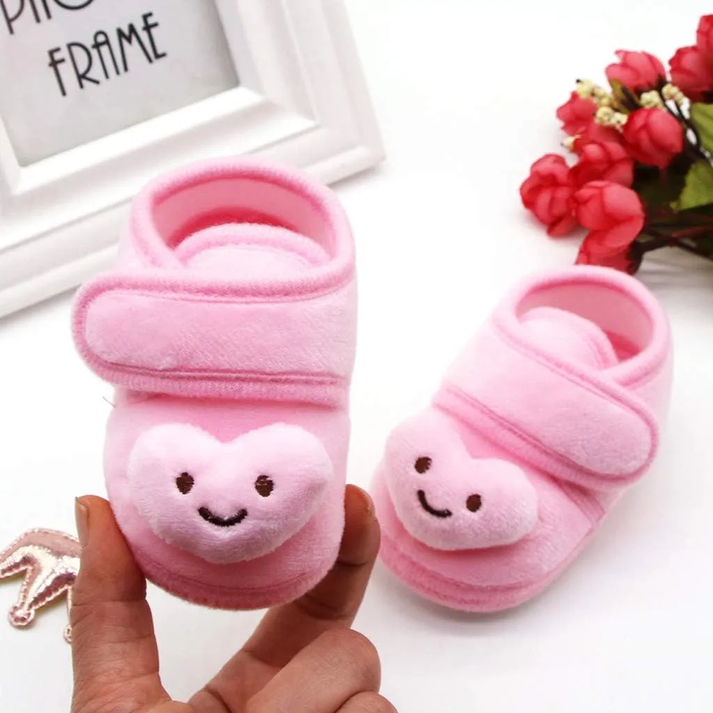 Casual Walking Shoes for Kids Tennis Shoes Little Boys Winter Plush Girls Cloud Infant Soft Warm Sole Shoes
