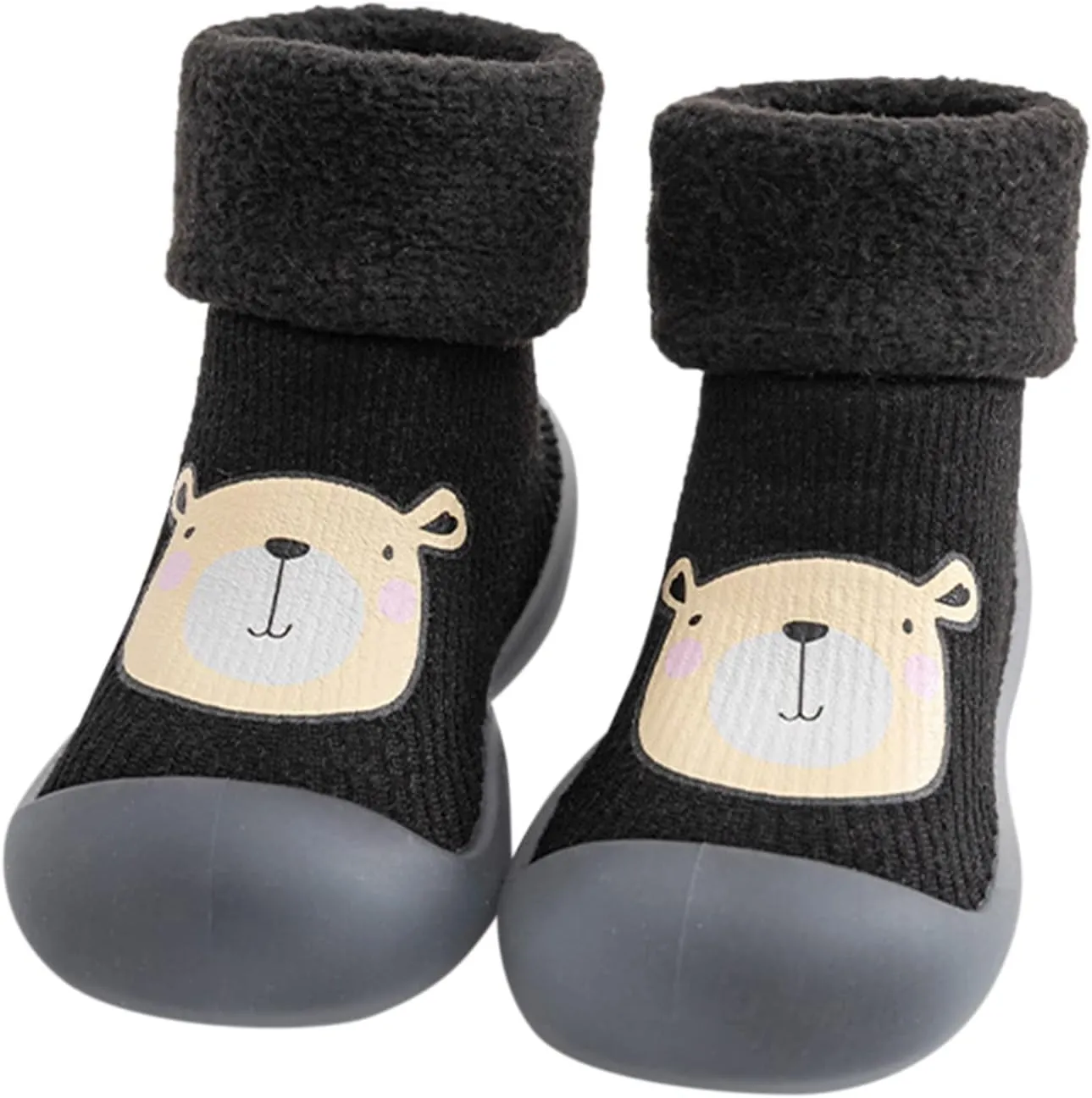 Cat And Girls Sandals Baby Sole Soft Girls Stocking Shoes Boys Toddler Solid Socks Slipper Rubber Warm Kids Knit Baby Shoes Baby Sneakers 12 Months