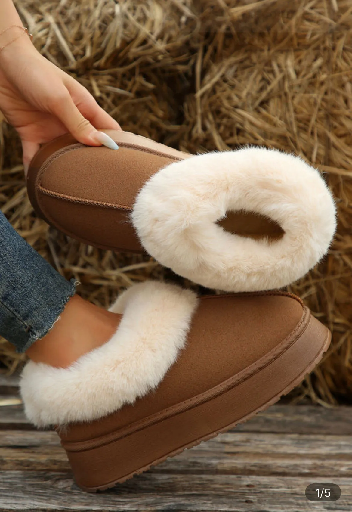 chestnut suede platform