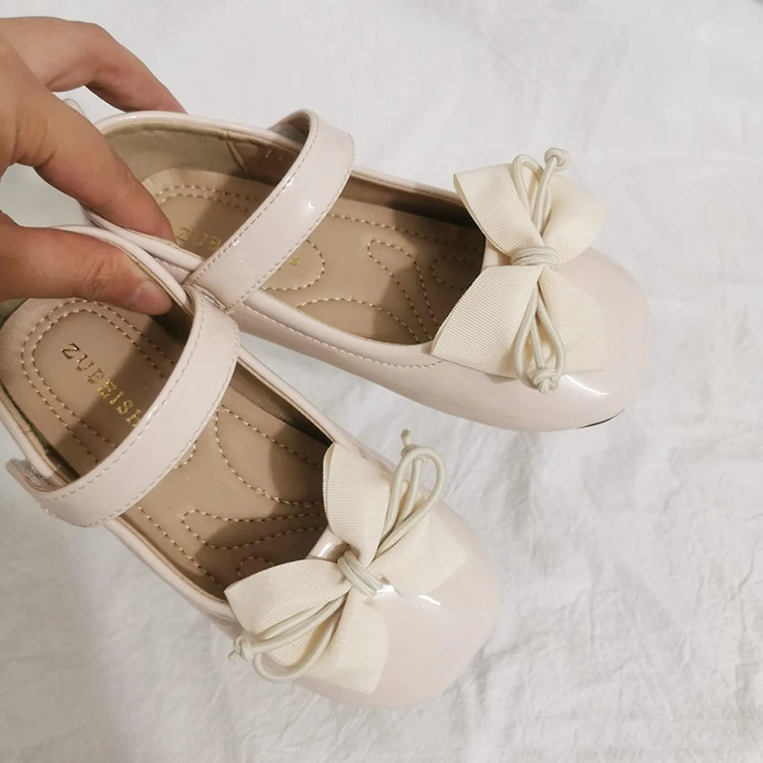 Children Pearl Leather Shoes Fashion Single Shoes with Soft Soles Black Small Leather Shoes Mary Shoes for Girls Size 3