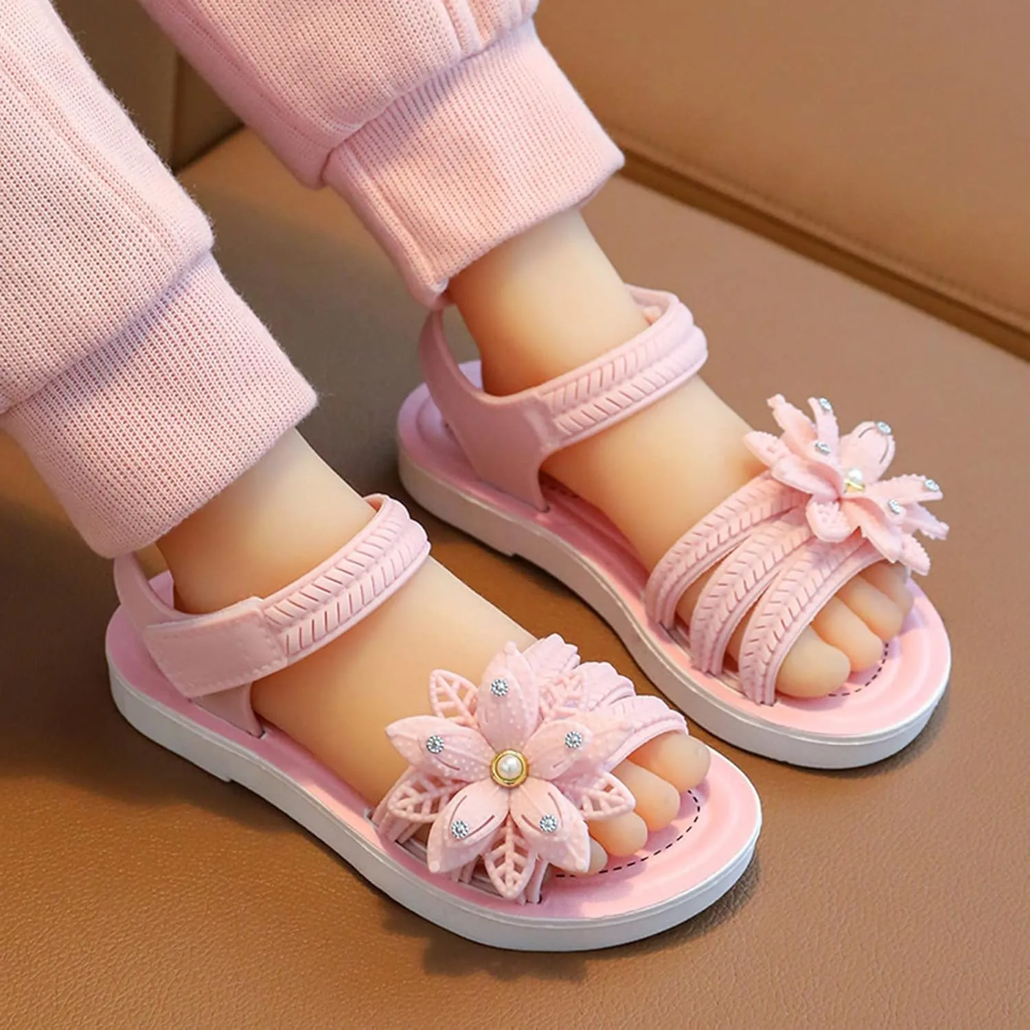 Children Shoes Girls Sandals Summer New Soft Sole Non Slip Comfortable Fashion Princess Shoes Bow Shoe for Toddlers