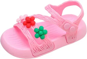 Children Shoes Summer Soft Sole Waterproof Soft Comfortable Fashion Princess Shoes Large Medium Dressy Sandals for Girls (Pink, 2-2.5 Years Toddler)