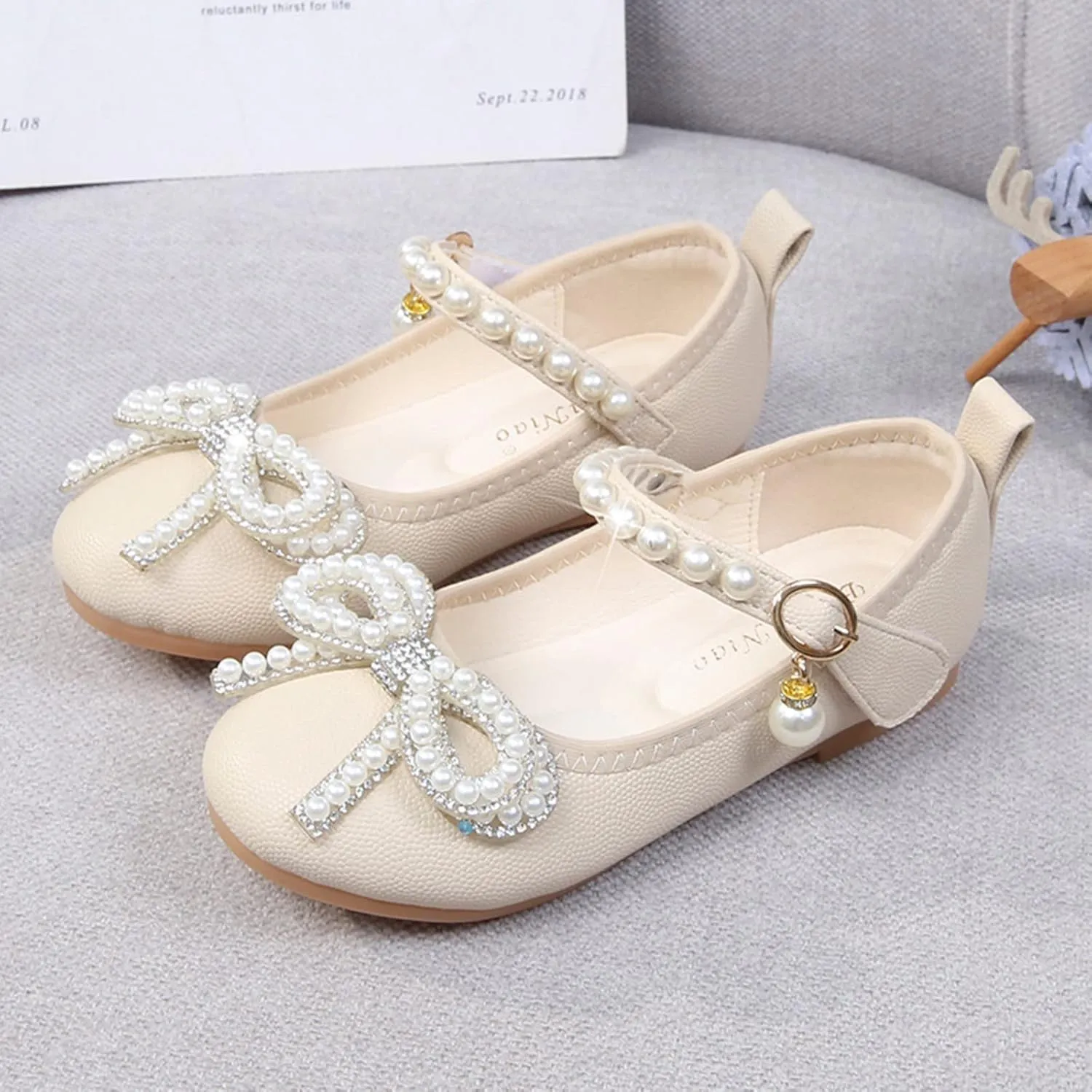 Children Small Leather Shoes Single Shoes Baby Small Leather Shoes Soft Sole Buckle Princess Shoes Slip on Toddler Shoes
