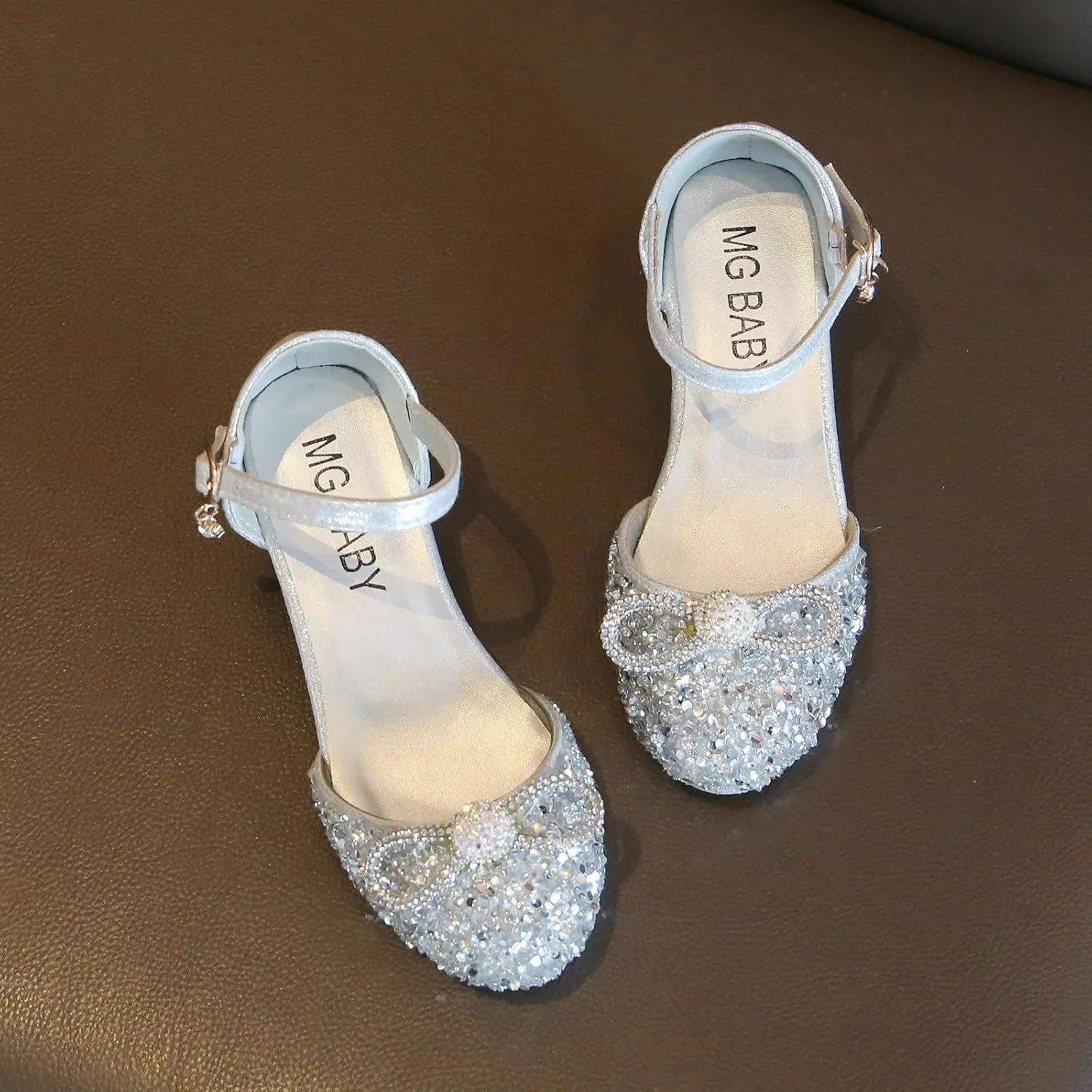 Children Soft Sole Foot Warmer Toddler Shoes Kid Princess Bling Infant Crystal Dance Girls Bowknot Baby Baby
