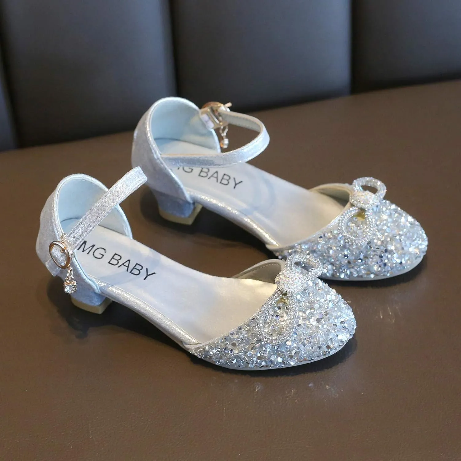 Children Soft Sole Foot Warmer Toddler Shoes Kid Princess Bling Infant Crystal Dance Girls Bowknot Baby Baby