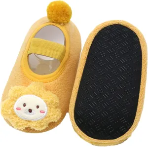 Children Toddler Shoes Autumn and Winter Boys and Girls Floor Socks Non Slip Plush Cartoon Animals Infant Sneaker Boy