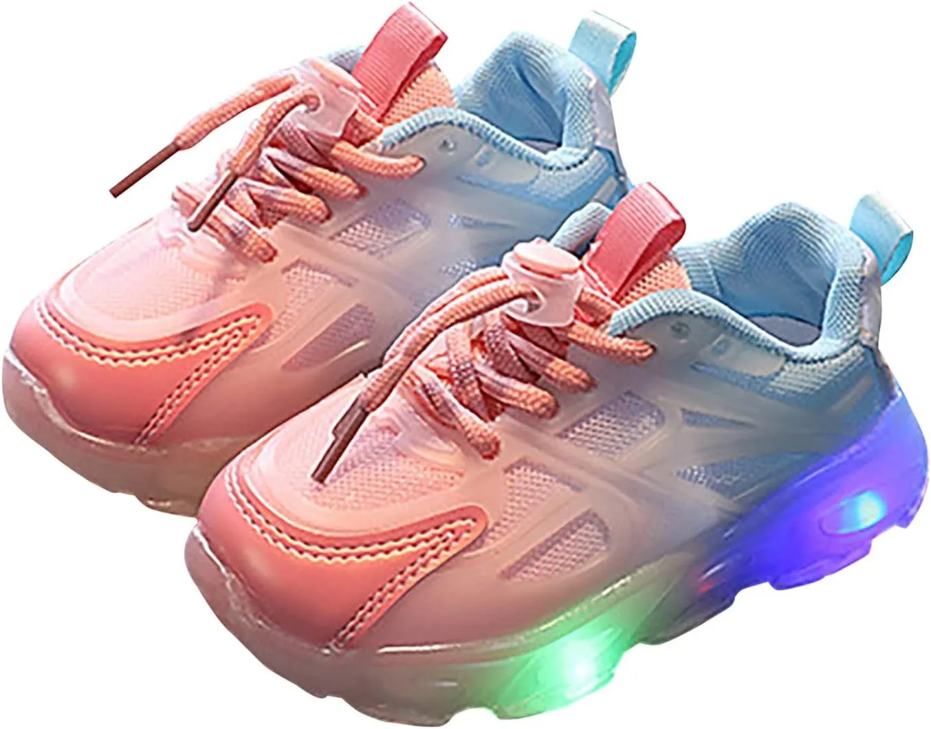 Children's Sneakers Color Gradient LED Light Shoes Dad Shoes Soft Soles 13 Wide Tennis Shoes