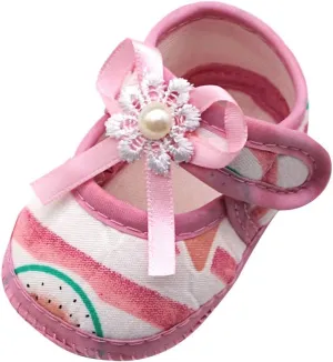 EnJoCho Baby Shoes,0-18Months Newborn Girls Watermelon Printing Prewalker Soft Sole Sandals Single Shoes Baby Crib Shoes (Pink-03#r, 12-18M)