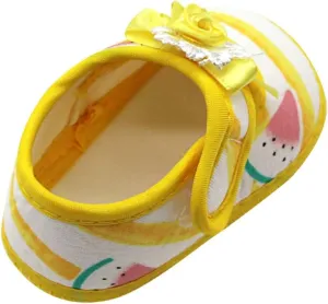 EnJoCho Baby Shoes,0-18Months Newborn Girls Watermelon Printing Prewalker Soft Sole Sandals Single Shoes Baby Crib Shoes (Yellow-03#r, 12-18M)