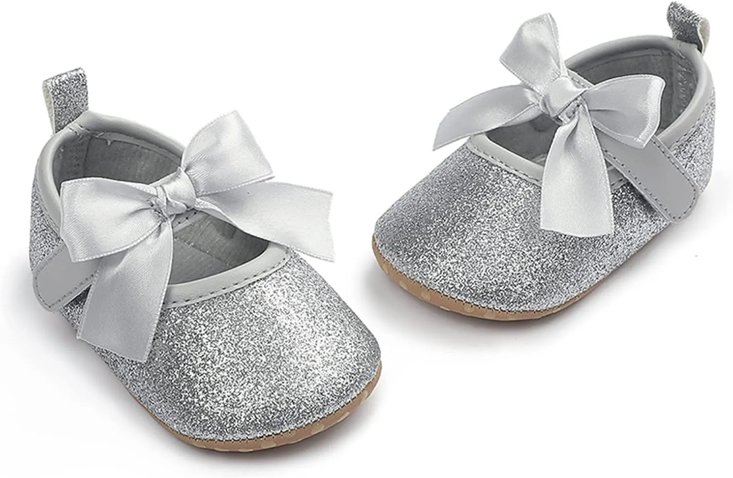 EnJoCho Running Shoes for Children Toddler Kids Infant Girls Soild Colour Bowknot Princress Shoes Soft Sole The Floor Barefoot Non Slip First Walkers Prewalker Shoes