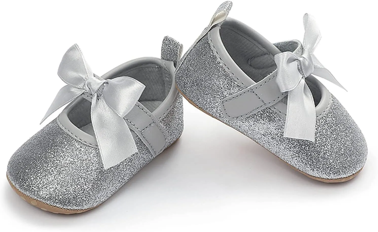 EnJoCho Running Shoes for Children Toddler Kids Infant Girls Soild Colour Bowknot Princress Shoes Soft Sole The Floor Barefoot Non Slip First Walkers Prewalker Shoes