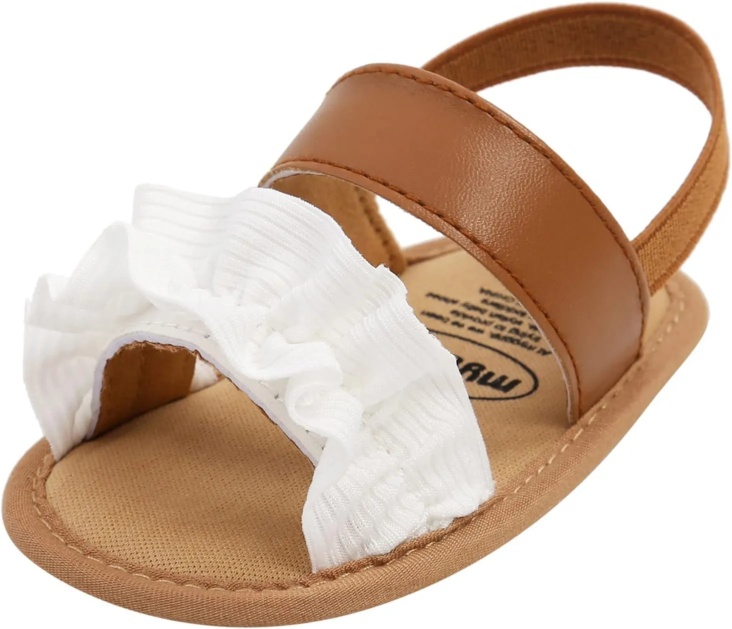 EnJoCho Soft Anti-Slip Rubber Sole Prewalker First Walker Baby Crib Shoes Beach Sandals for Infant Toddler Girls 0-18M