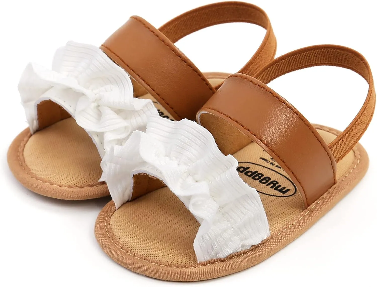 EnJoCho Soft Anti-Slip Rubber Sole Prewalker First Walker Baby Crib Shoes Beach Sandals for Infant Toddler Girls 0-18M