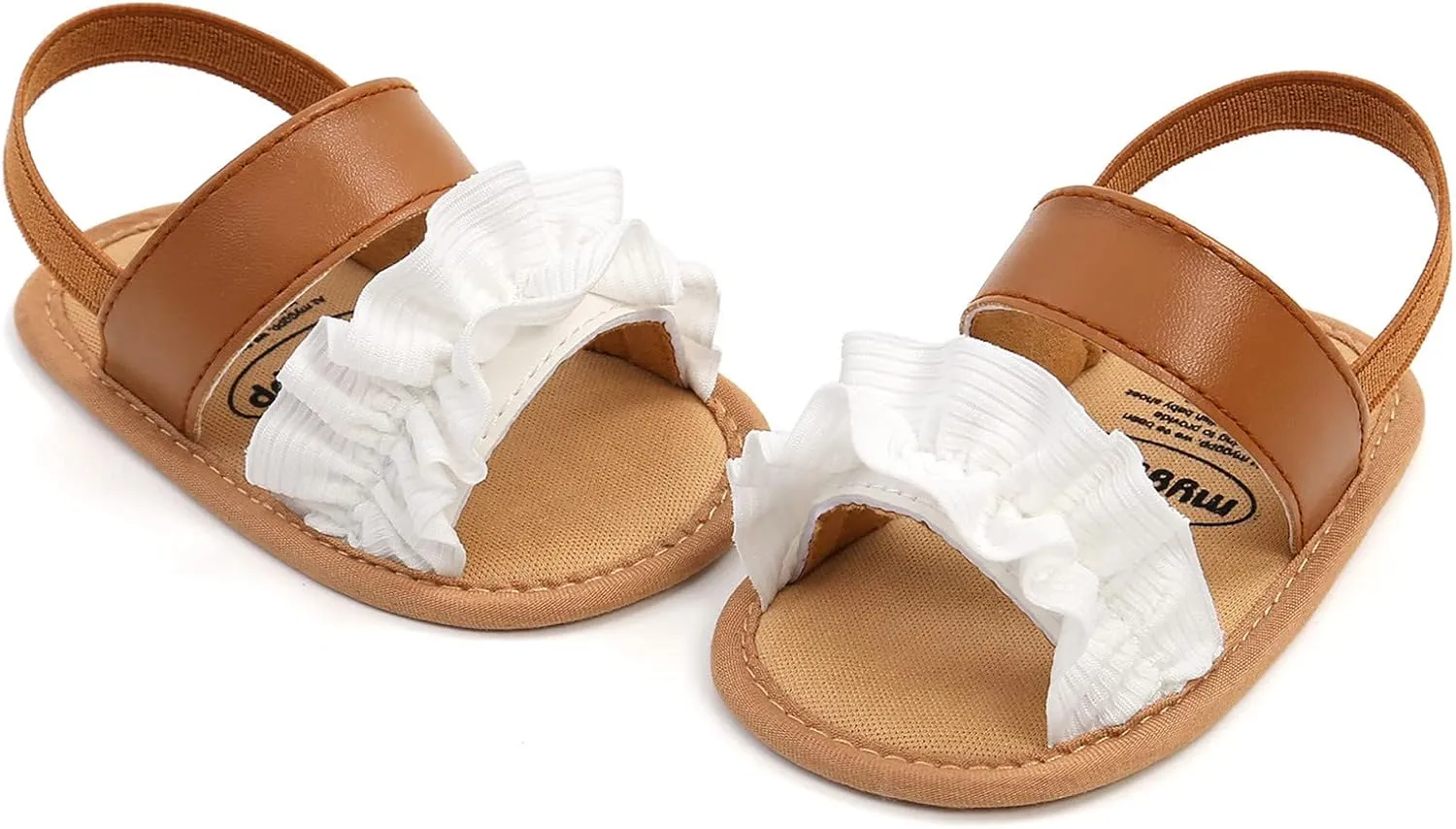 EnJoCho Soft Anti-Slip Rubber Sole Prewalker First Walker Baby Crib Shoes Beach Sandals for Infant Toddler Girls 0-18M