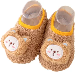 EnJoCho Toddler Wedding Shoes Toddler Shoes Boys Girls Baby Shoes Soft Sole Slip On Shoes Animal Decorate Toddler Shoes (Coffee, 12-18 Months)