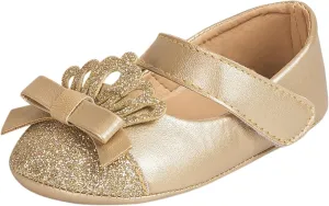 Fashion Crown Princess Shoes Little Kid Shoes Non Slip Soft Sole Walking Shoes Baby Shoes Infant Extra Wide