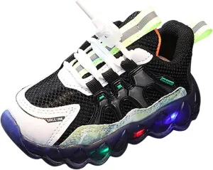 Fashion Light On LED Baby Shoes Casual Children Shoes Boy Sport Shoes Soft Sole Kids Sport Shoes Big Girl Shoes