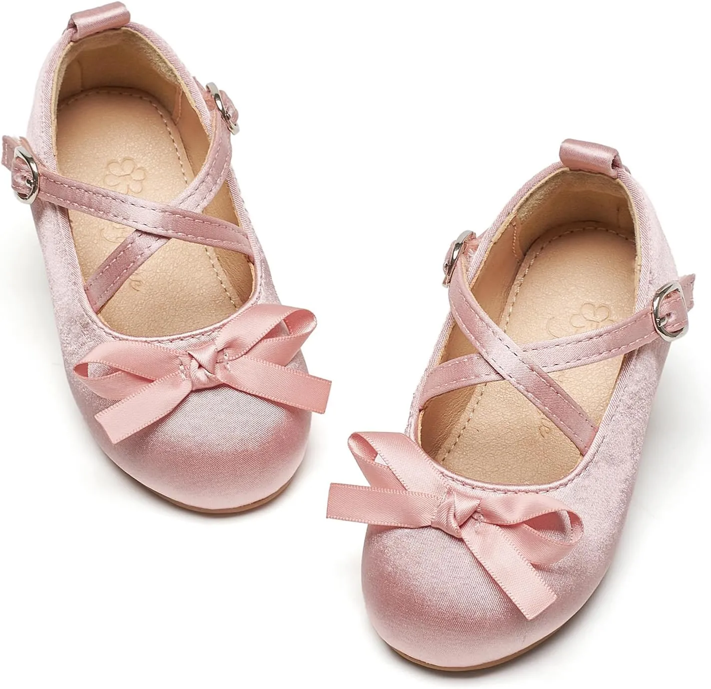 Flaryzone Toddler/Little Girls' Ballerina Flat Mary Jane Princess Dress Shoes - Wedding School Party