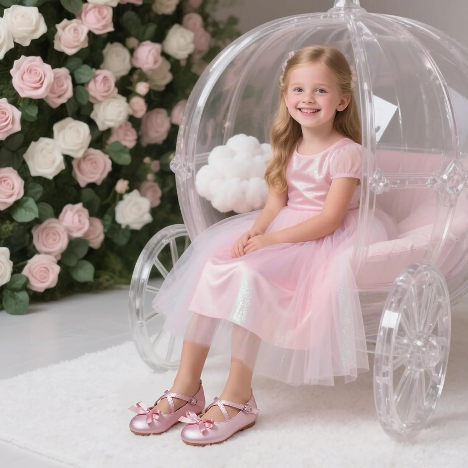 Flaryzone Toddler/Little Girls' Ballerina Flat Mary Jane Princess Dress Shoes - Wedding School Party