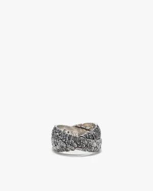 Floral Linked Ring Silver 925